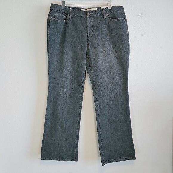Loft Curvy Bootcut Dark Wash Jeans Plus Sz 16 - Picture 1 of 10